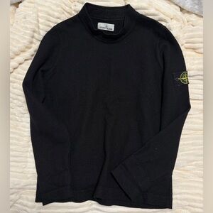 Stone Island Men's Black Turtleneck Sweater